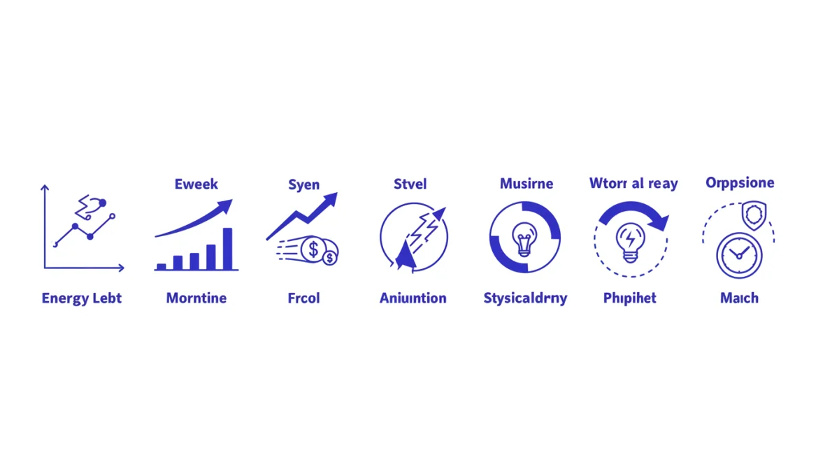 Graph showing increasing energy levels over two weeks of sleep recovery