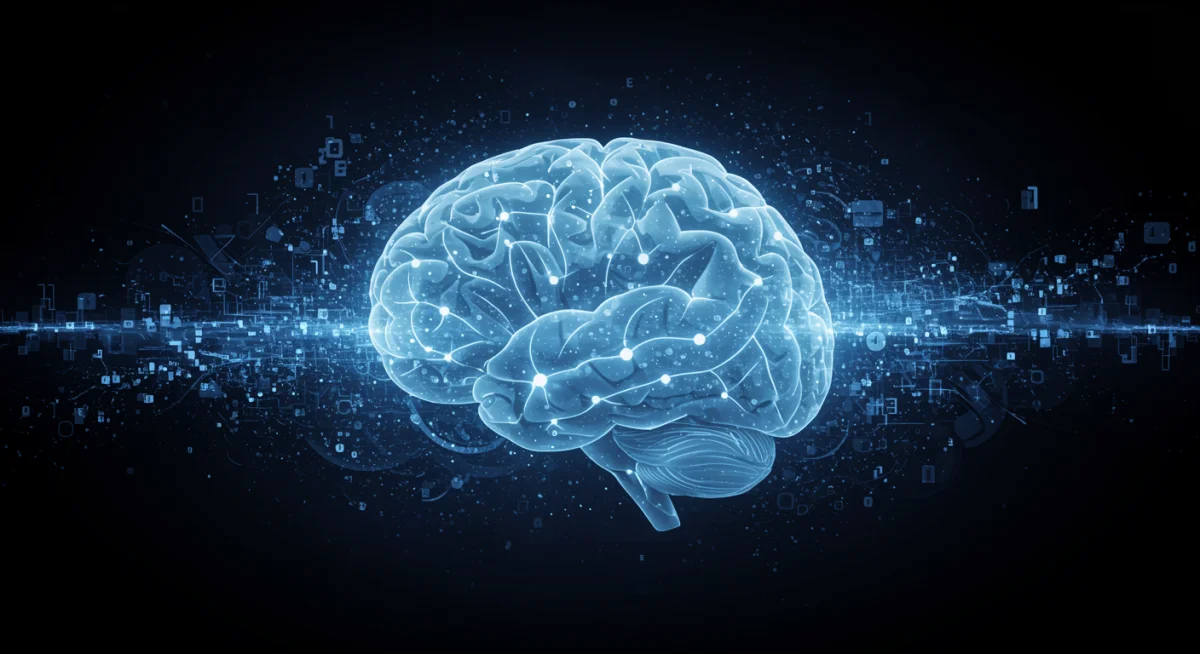 Brain pathways illustrating enhanced neural focus