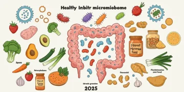 Optimizing Gut Health in 2025: Boost Microbiome Diversity by 30% Vibrant illustration of a healthy gut microbiome with diverse foods