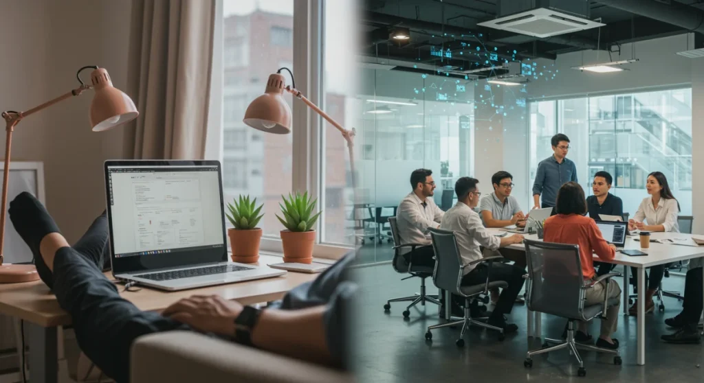 Remote vs. Hybrid Work: 2025 Impact on US Work-Life Balance