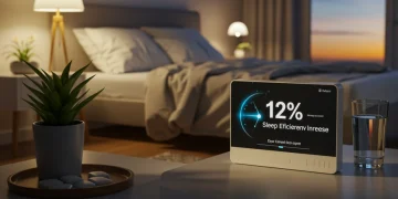 Serene bedroom with warm lighting and natural sleep aids