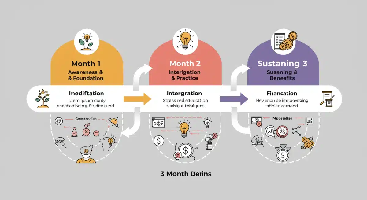 Three-month plan for burnout reduction with mindful practices