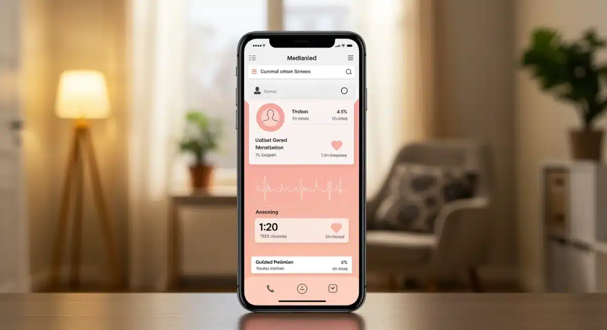 Personalized mindfulness app interface on a smartphone