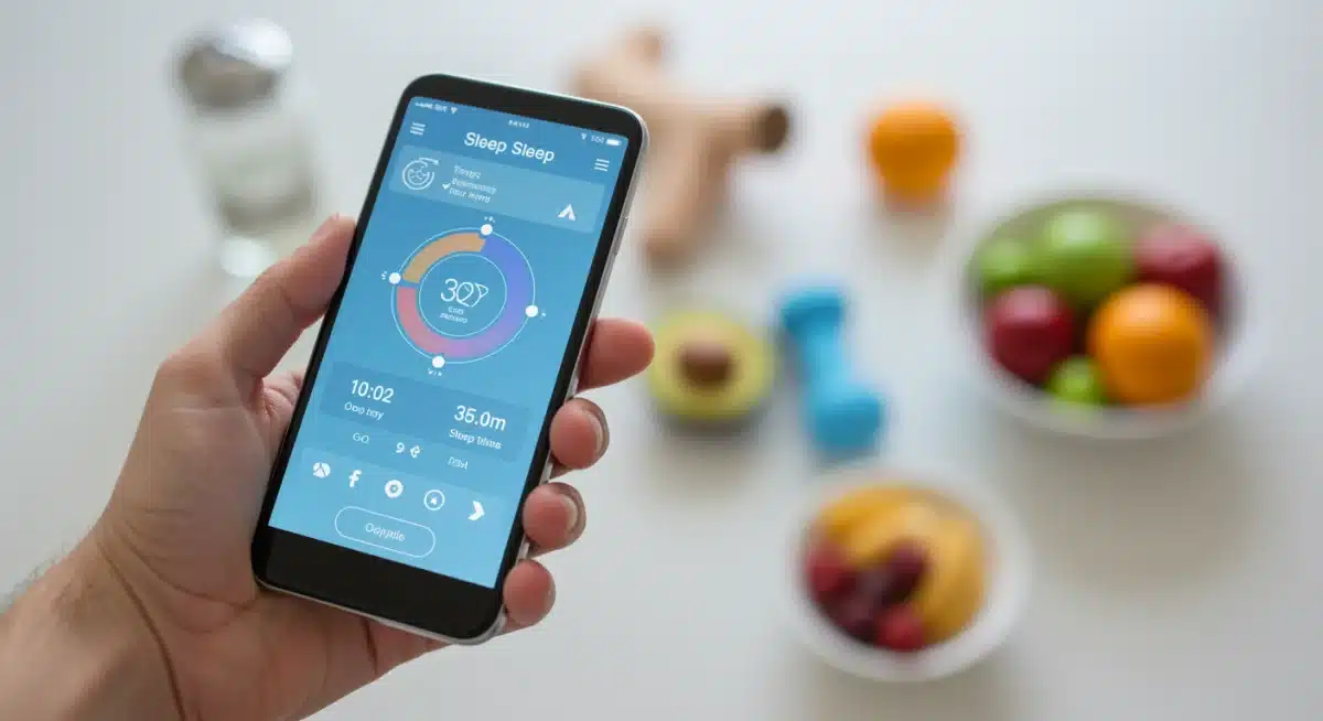 Smartphone displaying sleep tracking data, illustrating effective sleep improvement strategies.